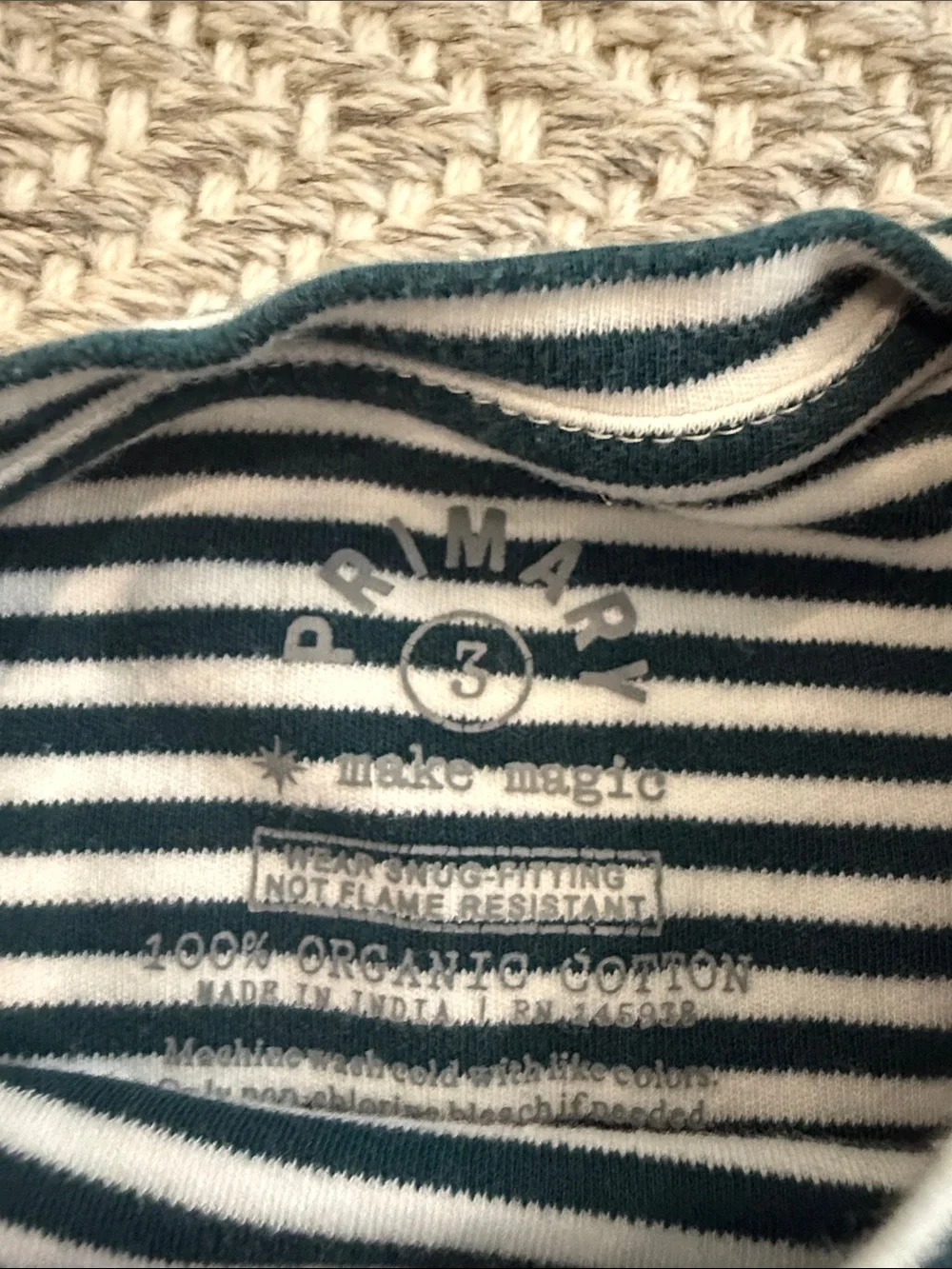Primary Forest Green & White Striped Long-Sleeve Pajama Set